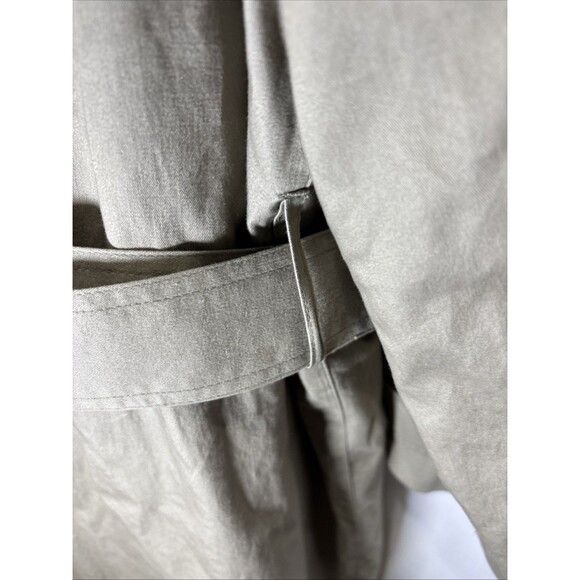 London Fog Trench Coat 46L London Town Co Flannel Liner Double Breasted Belted - Picture 9 of 16